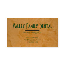Tarjetas de presentación de consulta dental