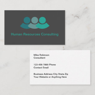 Tarjetas de presentación de consultoría de recurso