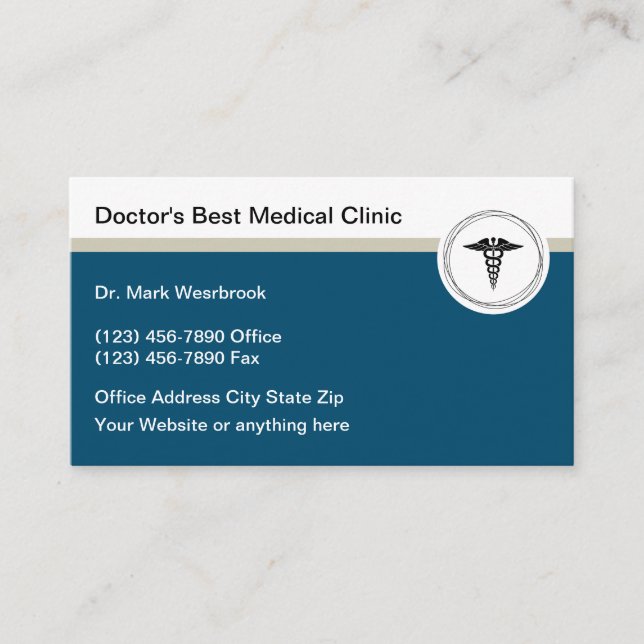 Tarjetas de presentación de consultorio médico mod (Anverso)