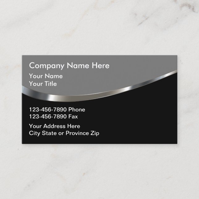 Tarjetas de presentación de contadores con acabado (Anverso)