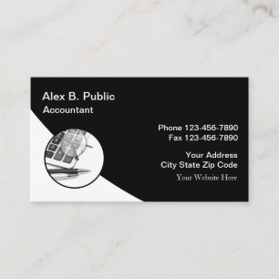 Tarjetas de presentación de contadores modernos si