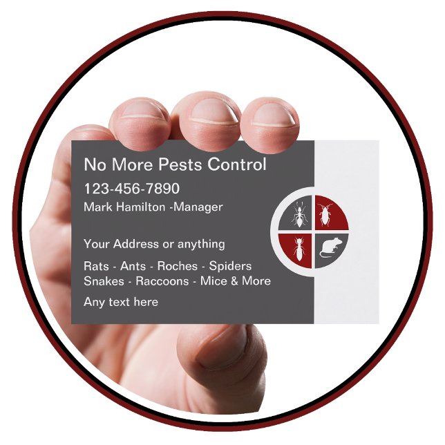 Tarjetas de presentación de control de plagas mode (Subido por el creador)