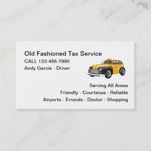 Tarjetas de presentación de controladores de taxi 