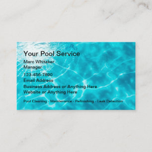 Tarjetas de presentación de Cool Pool Service NUEV