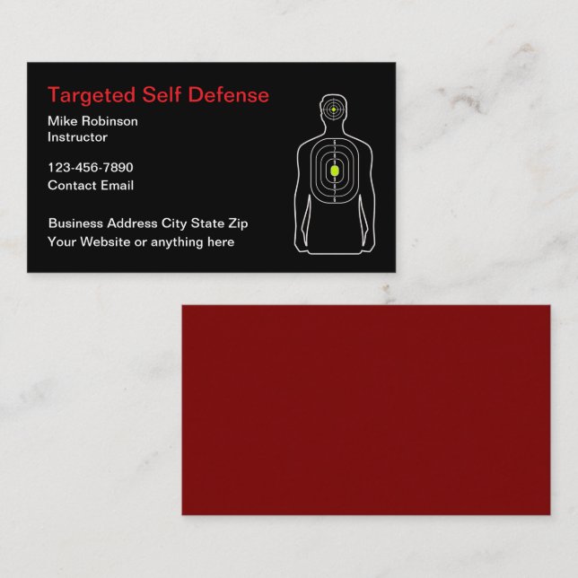 Tarjetas de presentación de Cool Target Practice R (Anverso / Reverso)