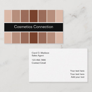 Tarjetas de presentación de cosméticos belleza maq
