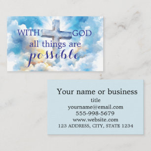 Tarjetas de presentación de cruz cristiana religio
