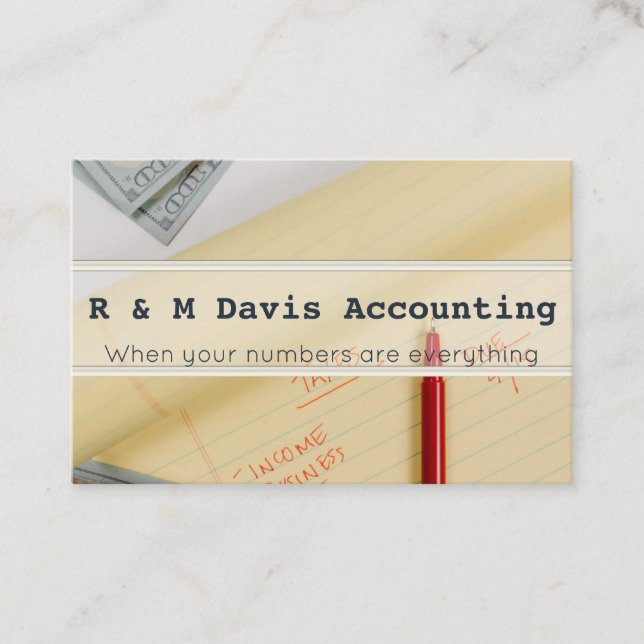 Tarjetas de presentación de cuentas (Anverso)