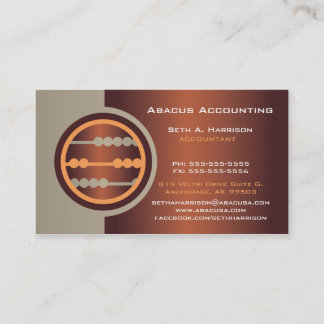 Tarjetas de presentación de cuentas de Bronze Abac