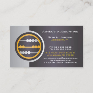 Tarjetas de presentación de cuentas Gray Abacus