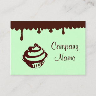 Tarjetas de presentación de cupcakes de chocolate