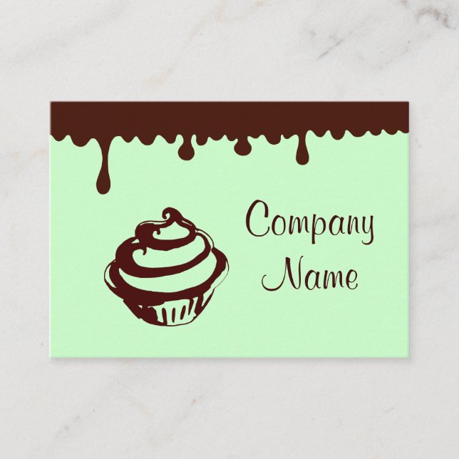 Tarjetas de presentación de cupcakes de chocolate  (Anverso)
