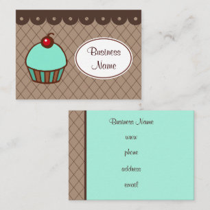 Tarjetas de presentación de cupcakes de panadería
