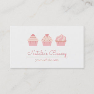 Tarjetas de presentación de cupcakes trío retro el