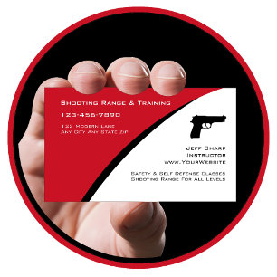 Tarjetas de presentación de defensa personal moder