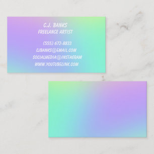 Tarjetas de presentación de degradado Pastel