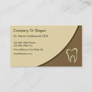 Tarjetas de presentación de dentista