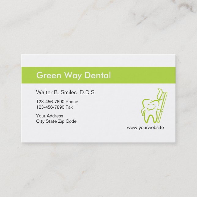 Tarjetas de presentación de dentista alegres (Anverso)