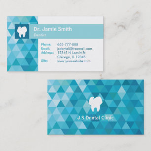 Tarjetas de presentación de dentista con logotipo 
