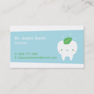 Tarjetas de presentación de dentista de hoja de me