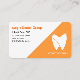 Tarjetas de presentación de dentista moderno brill