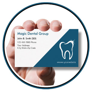 Tarjetas de presentación de dentista moderno brill