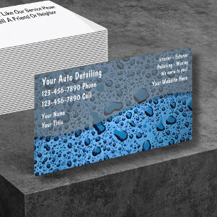 Tarjetas de presentación de detailing de autos