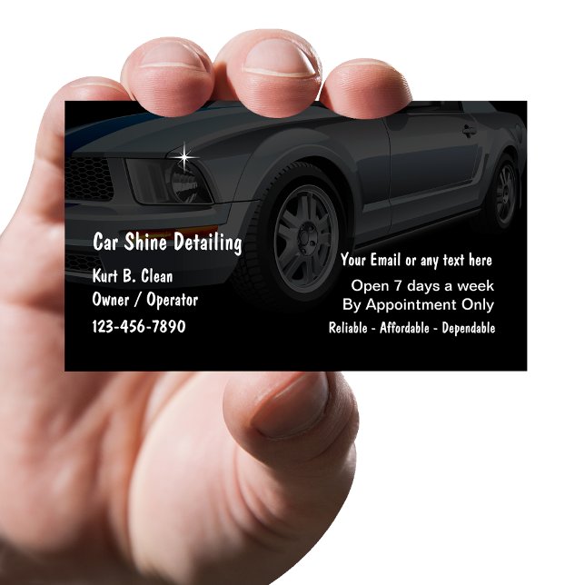 Tarjetas de presentación de detailing de autos (Subido por el creador)