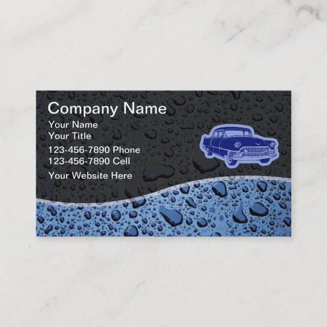 Tarjetas de presentación de detailing de autos (Anverso)