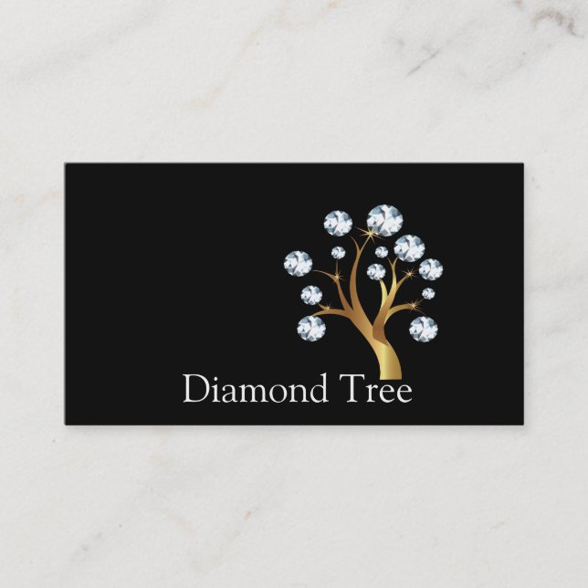 Tarjetas de presentación de diamantes con logotipo (Anverso)