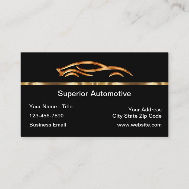 Tarjetas de presentación de diseño automotriz eleg (Anverso)