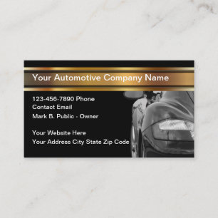 Tarjetas de presentación de diseño automotriz eleg