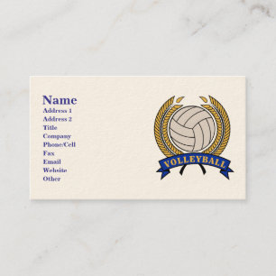 Tarjetas de presentación de diseño de voleibol c