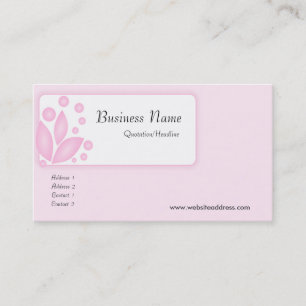 Tarjetas de presentación de diseño rosa claro