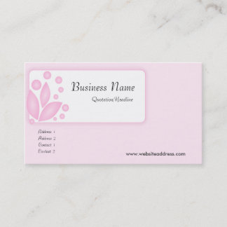 Tarjetas de presentación de diseño rosa claro