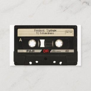 Tarjetas de presentación de DJ - Mixtape vintage