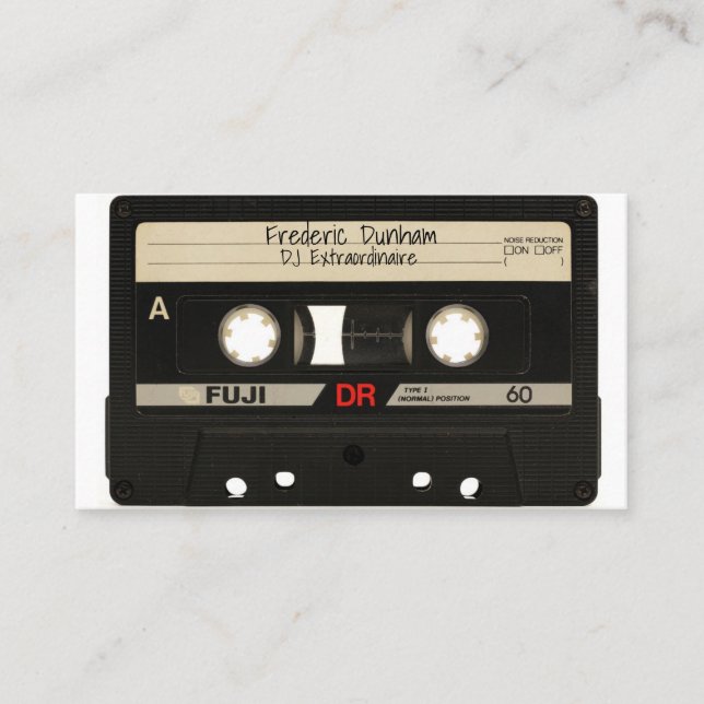 Tarjetas de presentación de DJ - Mixtape vintage (Anverso)