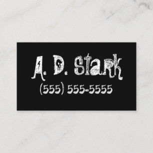 Tarjetas de presentación de Edgy Black Solid