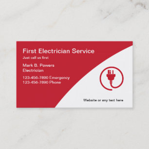 Tarjetas de presentación de electricista