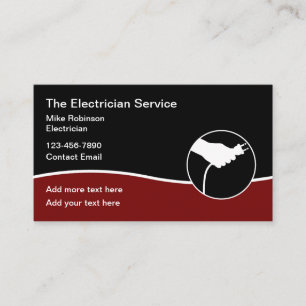 Tarjetas de presentación de electricista de nuevo