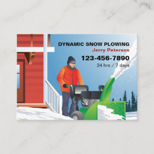 Tarjetas de presentación de eliminación de nieve