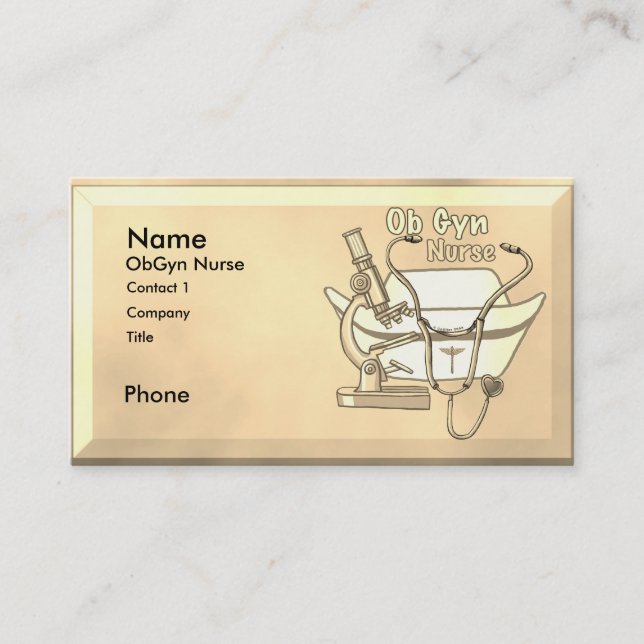 Tarjetas de presentación de enfermera de Obstetric (Anverso)