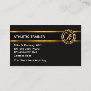 Tarjetas de presentación de entrenador atlético el