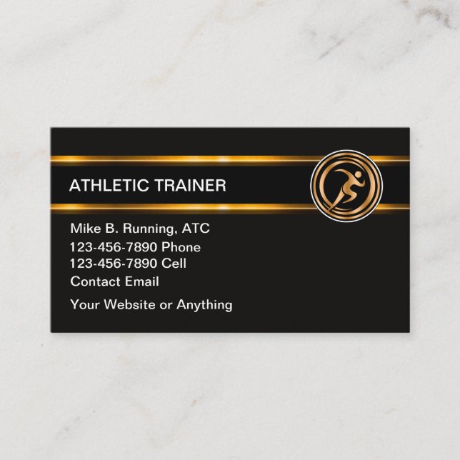 Tarjetas de presentación de entrenador atlético el (Anverso)