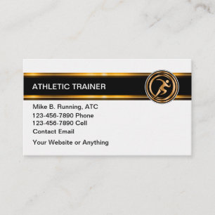 Tarjetas de presentación de entrenador atlético el