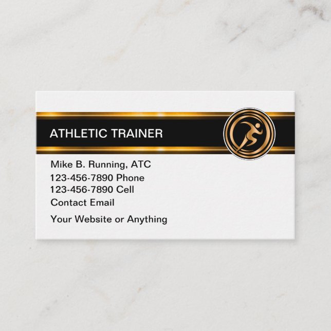 Tarjetas de presentación de entrenador atlético el (Anverso)