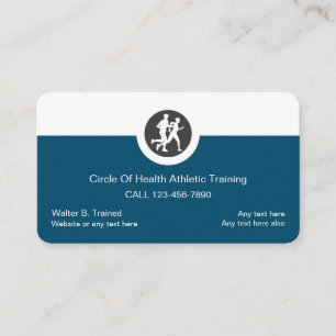 Tarjetas de presentación de entrenador atlético y