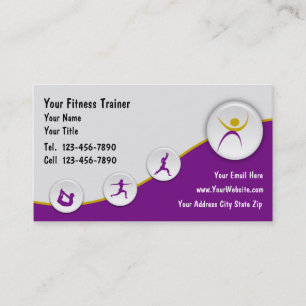 Tarjetas de Presentación de Entrenador de Fitness