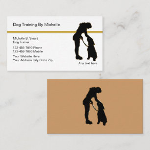 Tarjetas de presentación de entrenador de perros c