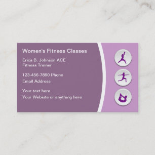 Tarjetas de presentación de entrenadora personal d